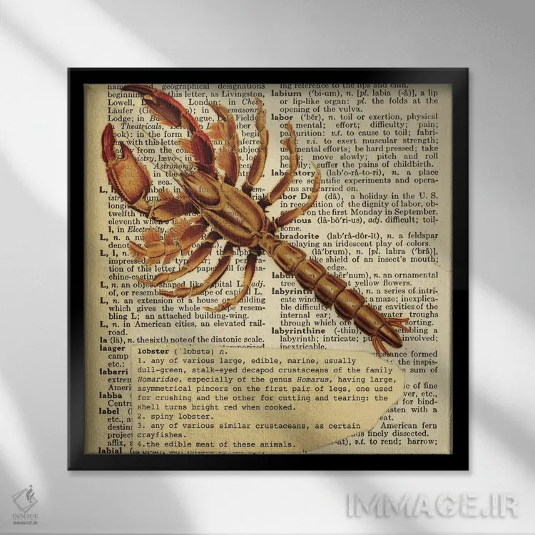 تابلو L (حرف الفبا) اثر فایو بای فایو کالکتیو - نمای قابدار مشکی