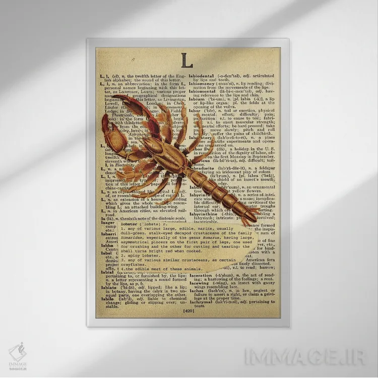 تابلو L (حرف الفبا) اثر فایو بای فایو کالکتیو - نمای قابدار سفید