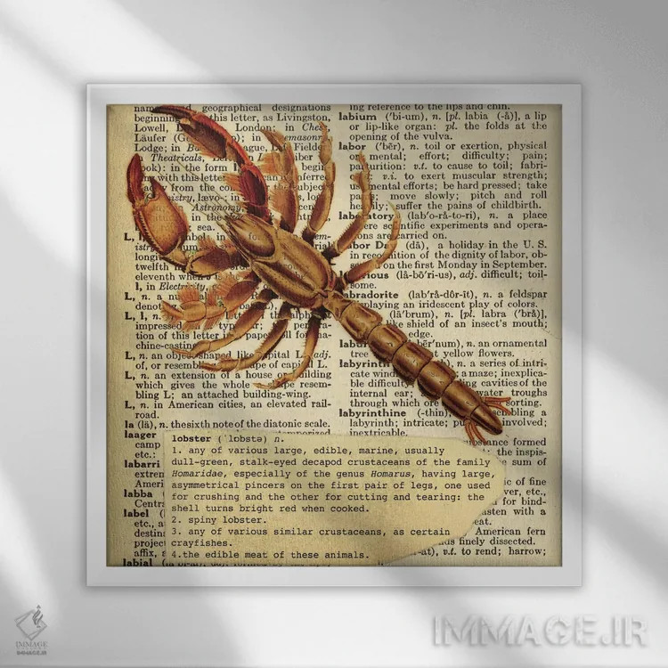 تابلو L (حرف الفبا) اثر فایو بای فایو کالکتیو - نمای قابدار سفید