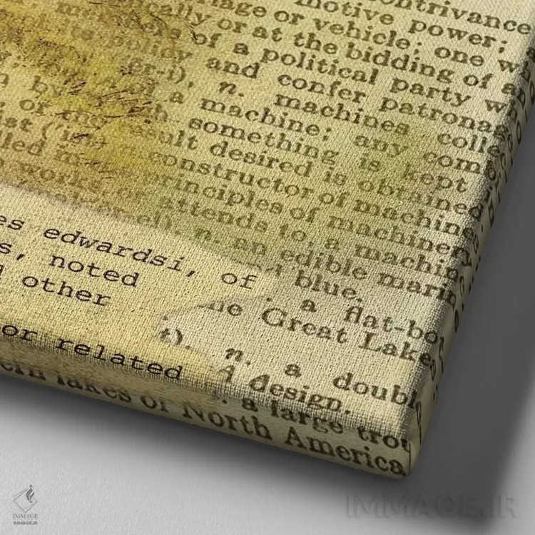 تابلو M (حرف الفبا) اثر فایو بای فایو کالکتیو - نمای نزدیک بافت بوم