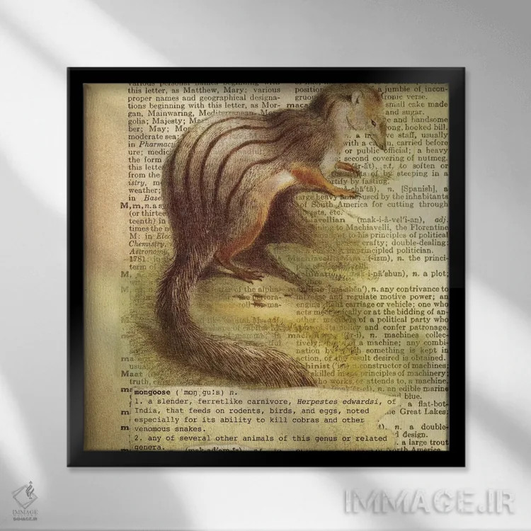 تابلو M (حرف الفبا) اثر فایو بای فایو کالکتیو - نمای قابدار مشکی