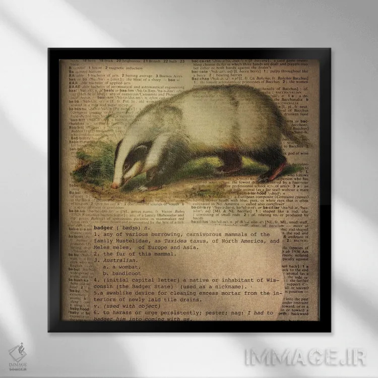 تابلو B (حرف الفبا) اثر فایو بای فایو کالکتیو - نمای قابدار مشکی