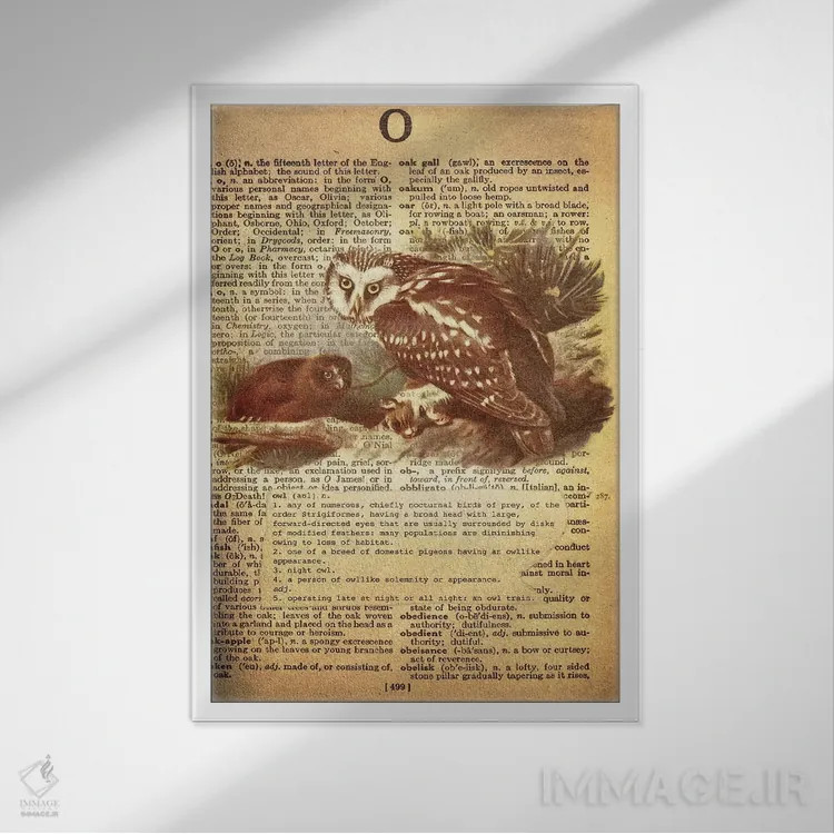 تابلو O (حرف الفبا) اثر فایو بای فایو کالکتیو - نمای قابدار سفید