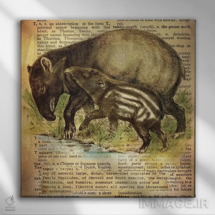 تابلو T (حرف الفبا) اثر فایو بای فایو کالکتیو - نمای روبهرو روی دیوار