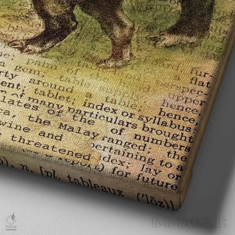 تابلو T (حرف الفبا) اثر فایو بای فایو کالکتیو - نمای نزدیک بافت بوم