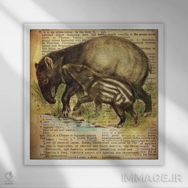 تابلو T (حرف الفبا) اثر فایو بای فایو کالکتیو - نمای قابدار سفید