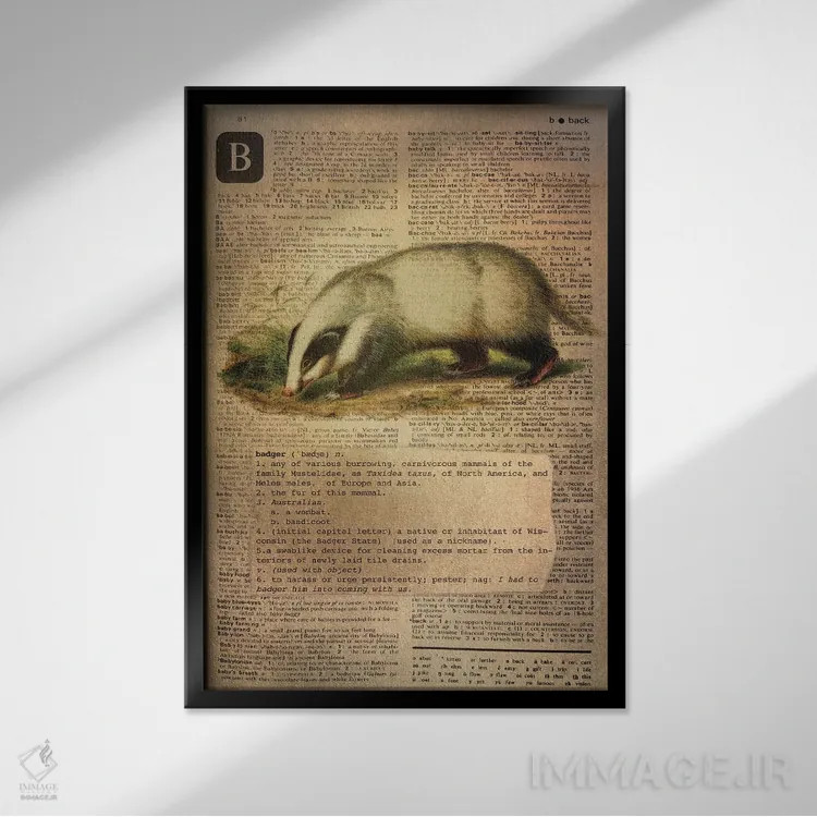 تابلو B (حرف الفبا) اثر فایو بای فایو کالکتیو - نمای قابدار مشکی