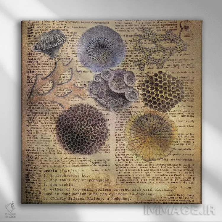 تابلو U (حرف الفبا) اثر فایو بای فایو کالکتیو - نمای روبهرو روی دیوار