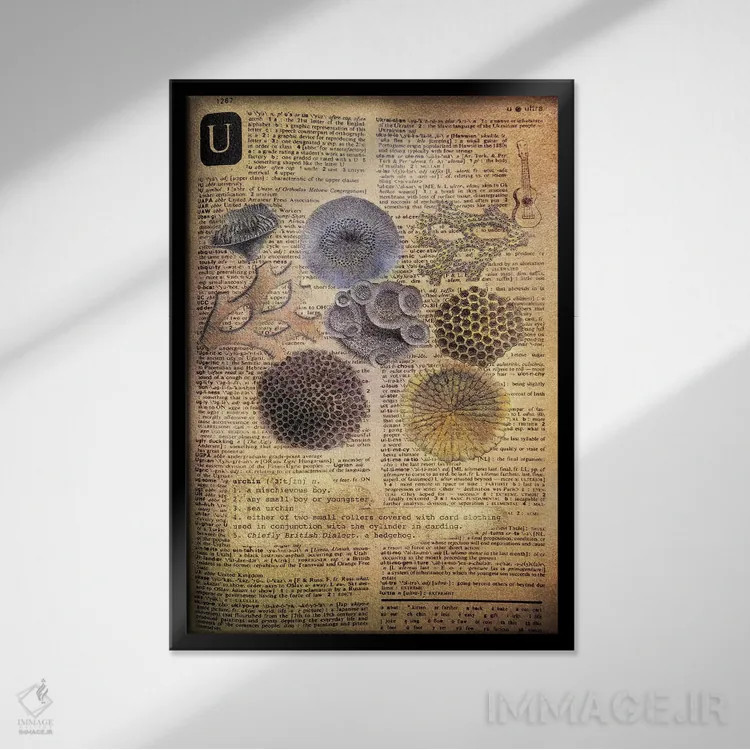 تابلو U (حرف الفبا) اثر فایو بای فایو کالکتیو - نمای قابدار مشکی