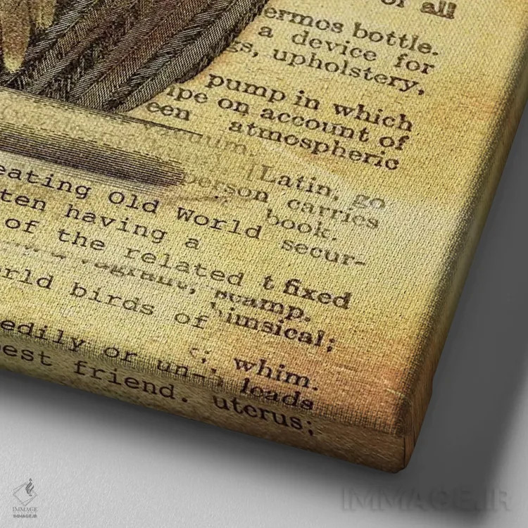 تابلو V (حرف الفبا) اثر فایو بای فایو کالکتیو - نمای نزدیک بافت بوم