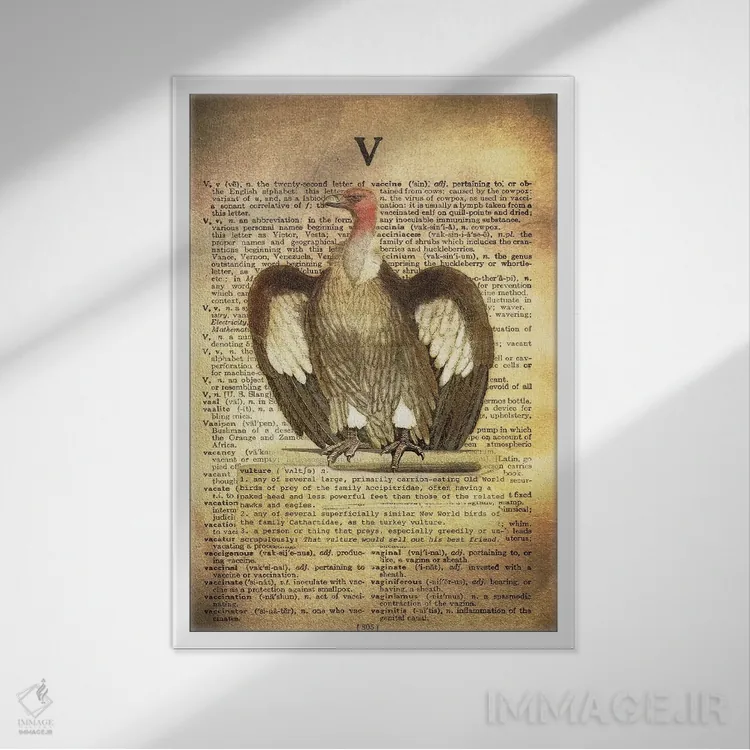 تابلو V (حرف الفبا) اثر فایو بای فایو کالکتیو - نمای قابدار سفید