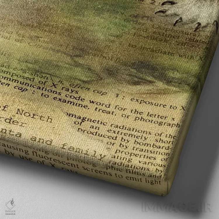 تابلو X (حرف الفبا) اثر فایو بای فایو کالکتیو - نمای نزدیک بافت بوم