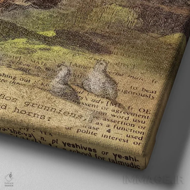 تابلو Y (حرف الفبا) اثر فایو بای فایو کالکتیو - نمای نزدیک بافت بوم