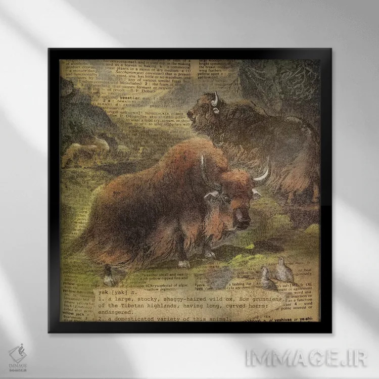 تابلو Y (حرف الفبا) اثر فایو بای فایو کالکتیو - نمای قابدار مشکی