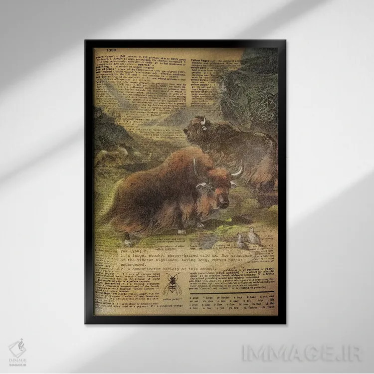 تابلو Y (حرف الفبا) اثر فایو بای فایو کالکتیو - نمای قابدار مشکی