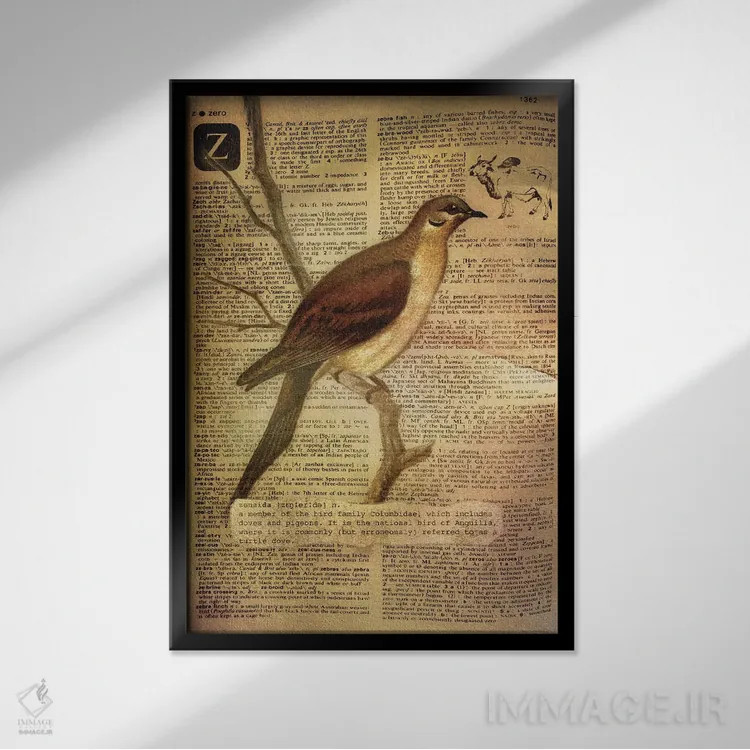 تابلو Z (حرف الفبا) اثر فایو بای فایو کالکتیو - نمای قابدار مشکی