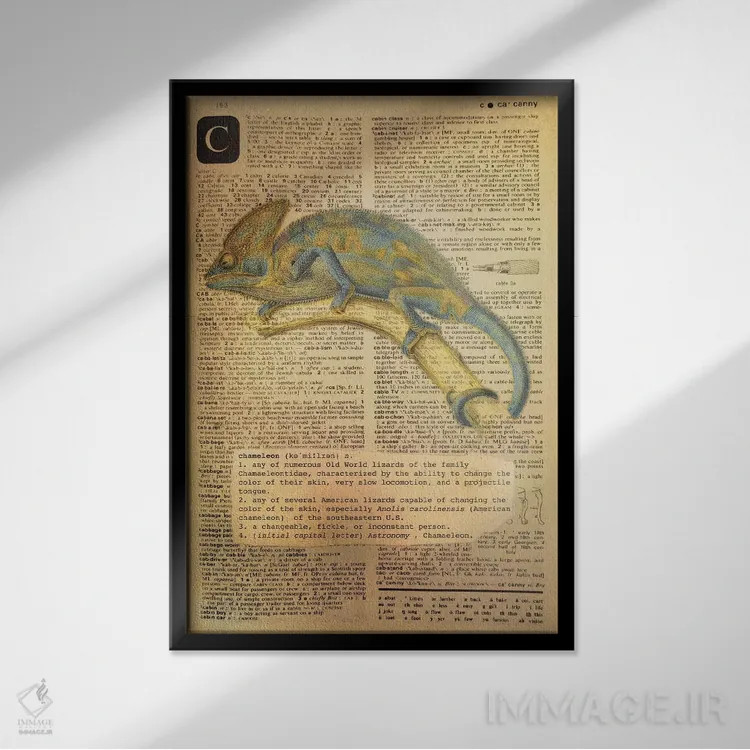 تابلو C (حرف الفبا) اثر فایو بای فایو کالکتیو - نمای قابدار مشکی