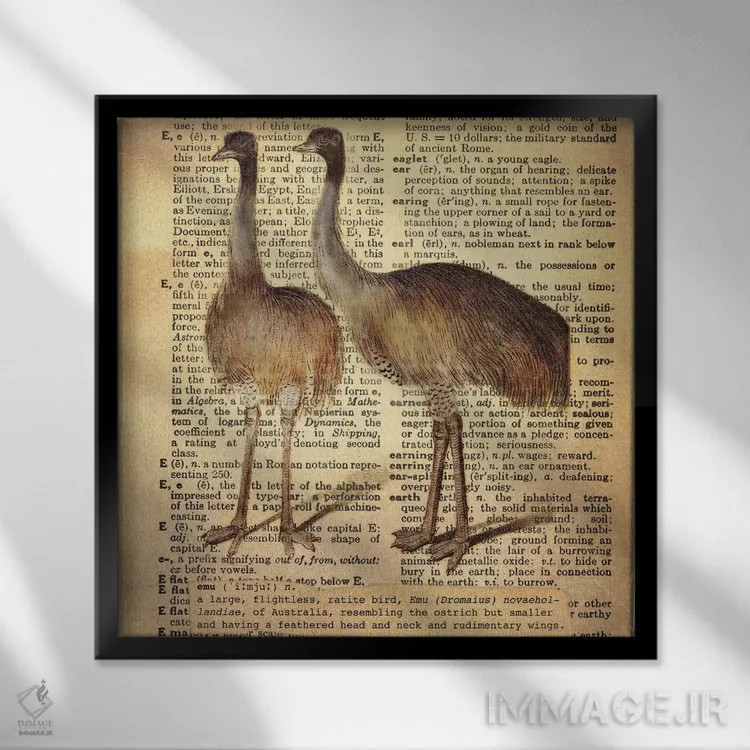 تابلو E (حرف الفبا) اثر فایو بای فایو کالکتیو - نمای قابدار مشکی