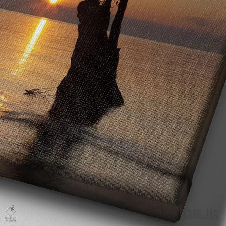 تابلو سایهنما در غروب اثر آرون متسون - نمای نزدیک بافت بوم