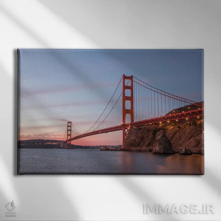 تابلو پل گلدن گیت (سانفرانسیسکو) اثر آرون متسون - نمای روبهرو روی دیوار