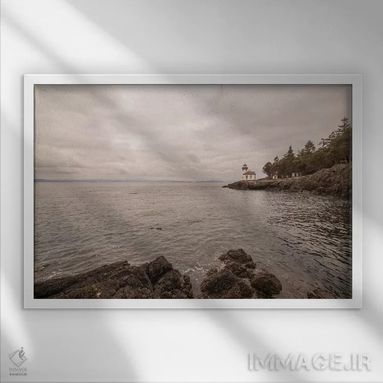 تابلو تنها اثر آرون متسون - نمای قابدار سفید