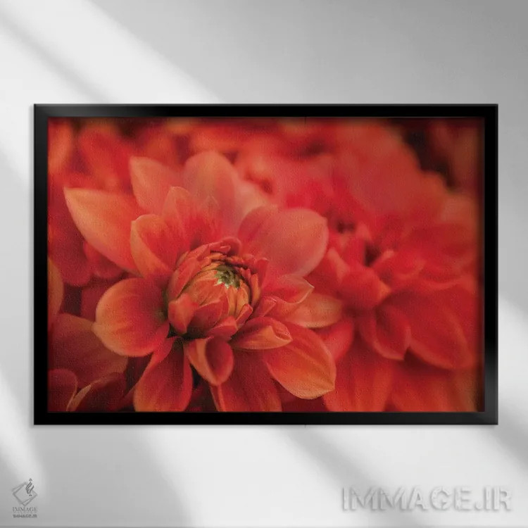 تابلو آتش بهار اثر آرون متسون - نمای قابدار مشکی