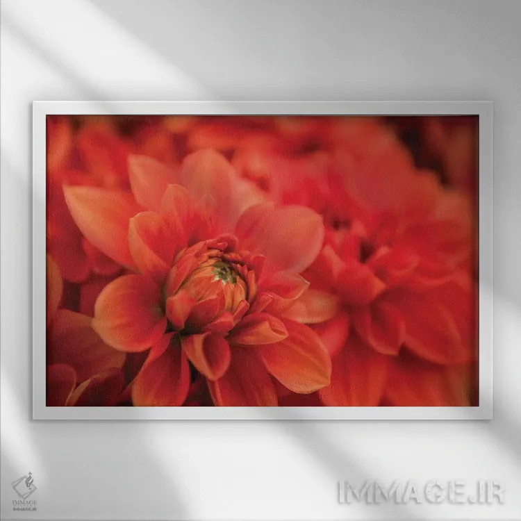 تابلو آتش بهار اثر آرون متسون - نمای قابدار سفید