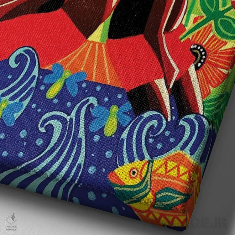 تابلو روزهایی که هیچ چیز اهمیت نداشت اثر آرون آلن - نمای نزدیک بافت بوم