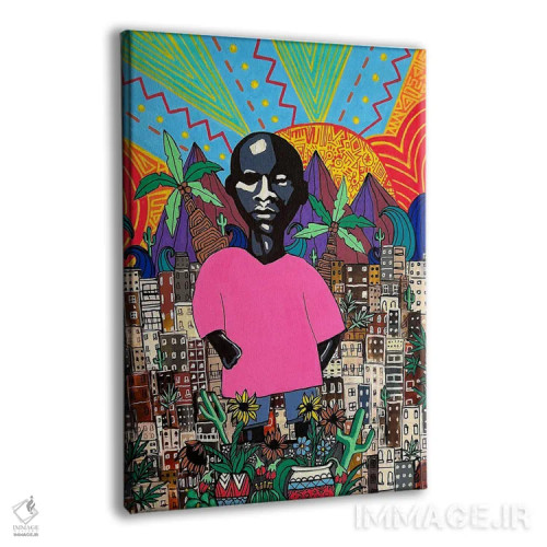 تابلو اقیانوسی میان موجها اثر آرون آلن - نمای پرسپکتیو محصول