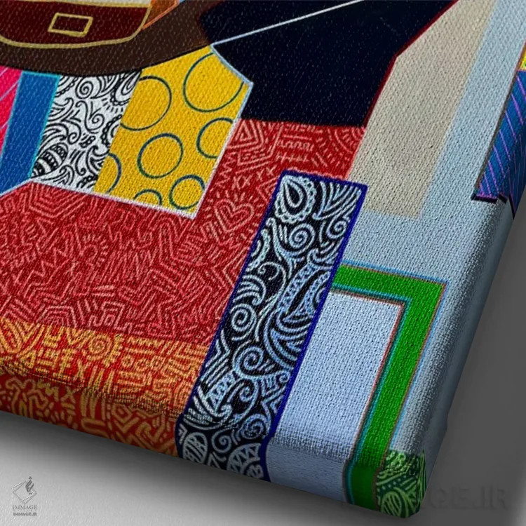 تابلو فقط میخواهم حضور داشته باشی اثر آرون آلن - نمای نزدیک بافت بوم