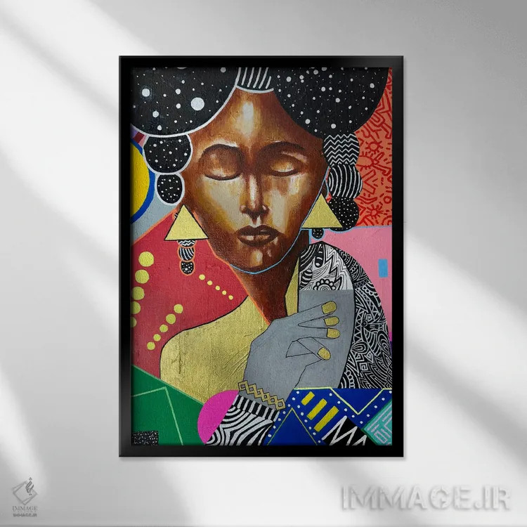 تابلو دخترانی شبیه ما اثر آرون آلن - نمای قابدار مشکی