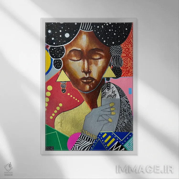 تابلو دخترانی شبیه ما اثر آرون آلن - نمای قابدار سفید