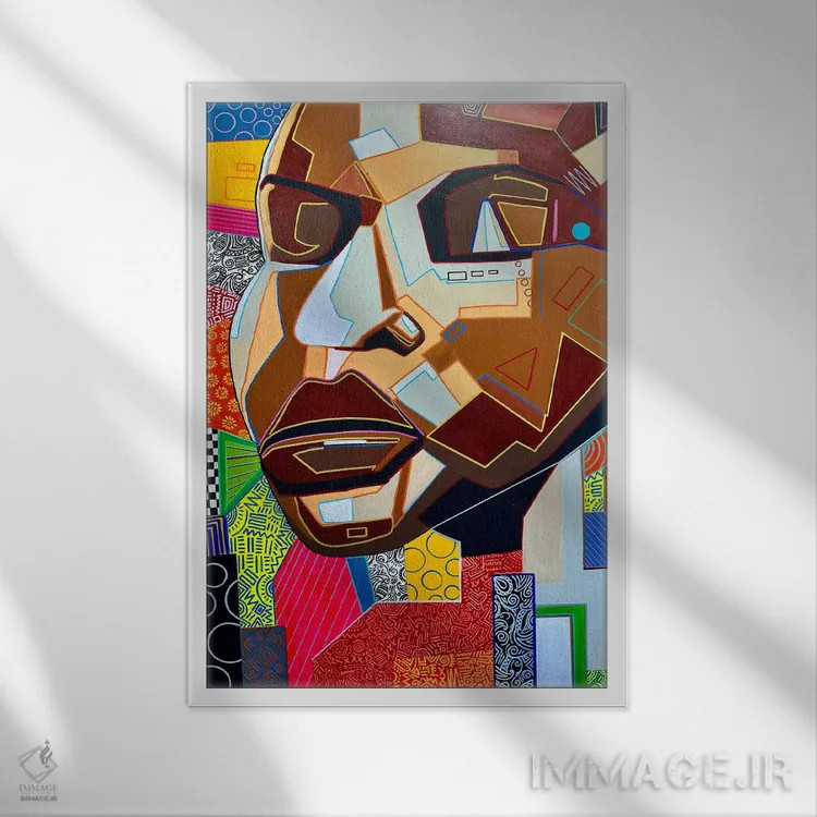 تابلو فقط میخواهم حضور داشته باشی اثر آرون آلن - نمای قابدار سفید