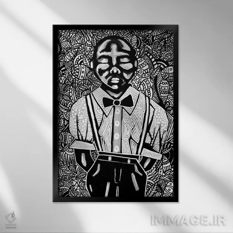 تابلو ژرفای تنهایی من اثر آرون آلن - نمای قابدار مشکی