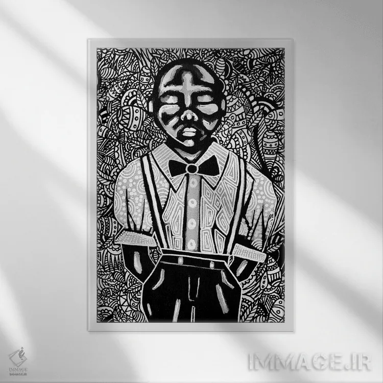 تابلو ژرفای تنهایی من اثر آرون آلن - نمای قابدار سفید