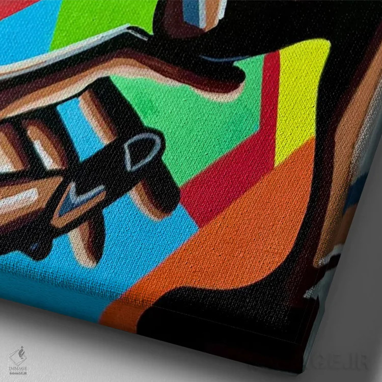 تابلو رنگهای دیدگاه اثر آرون آلن - نمای نزدیک بافت بوم