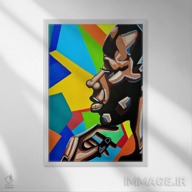 تابلو رنگهای دیدگاه اثر آرون آلن - نمای قابدار سفید