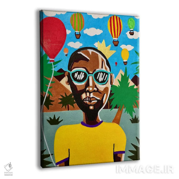 تابلو آفتاب و درختان نخل اثر آرون آلن - نمای پرسپکتیو محصول