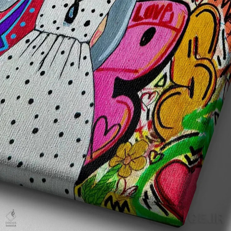 تابلو جاهایی که امید به آنها ره میبرد اثر آرون آلن - نمای نزدیک بافت بوم