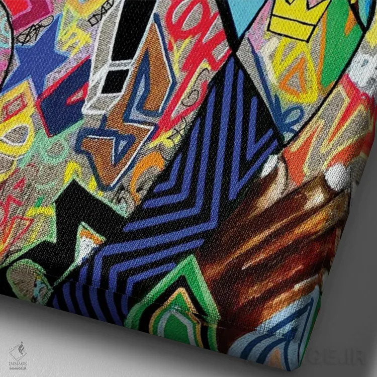 تابلو روزهای مدرسه اثر آرون آلن - نمای نزدیک بافت بوم