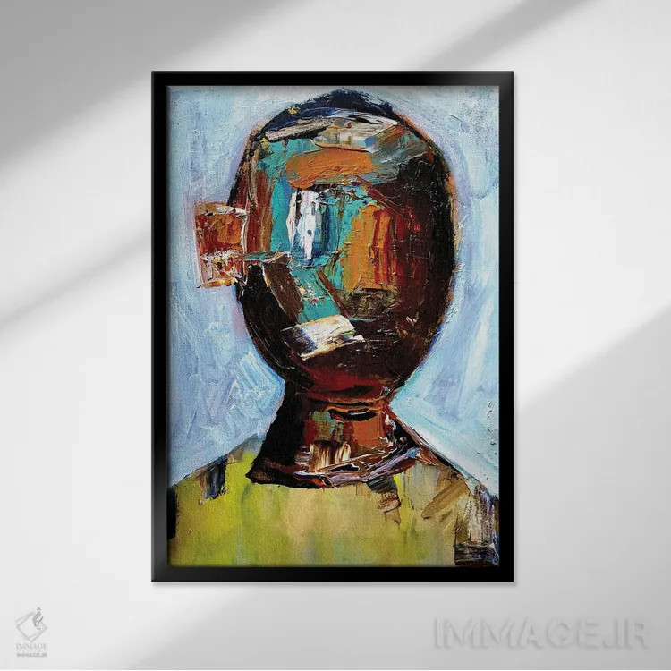 تابلو فراتر از نورها اثر آرون آلن - نمای قابدار مشکی