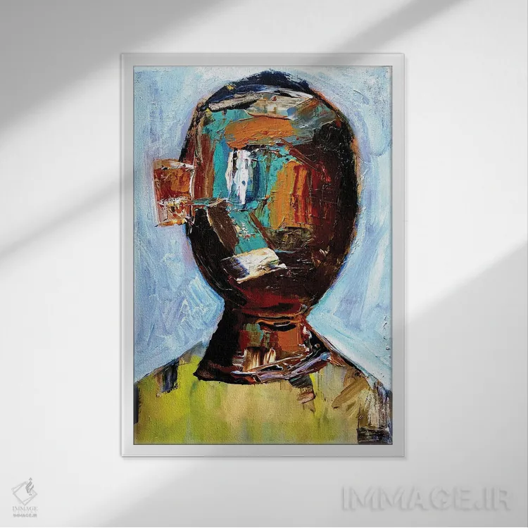 تابلو فراتر از نورها اثر آرون آلن - نمای قابدار سفید