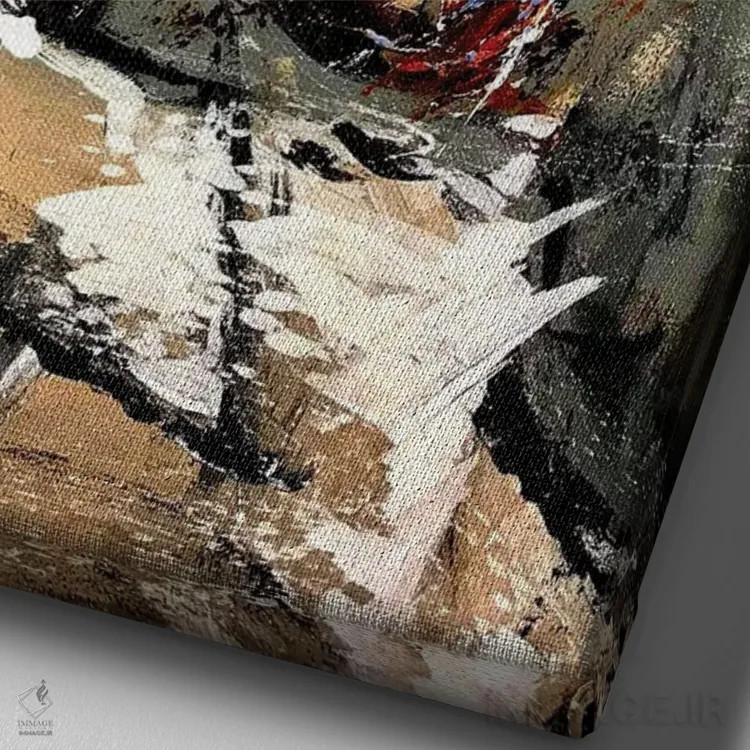 تابلو هر آنچه میخواستم اثر آرون آلن - نمای نزدیک بافت بوم