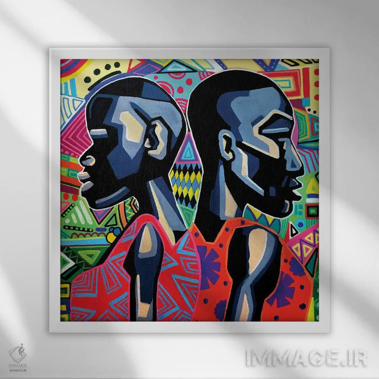 تابلو قدم زدن با ریتم اثر آرون آلن - نمای قابدار سفید