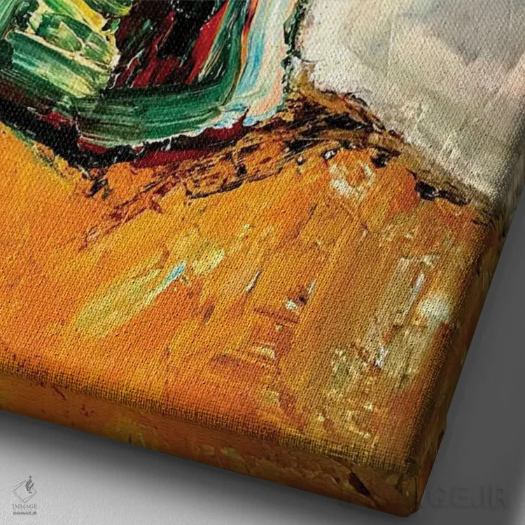 تابلو دو برابر خوبتر اثر آرون آلن - نمای نزدیک بافت بوم