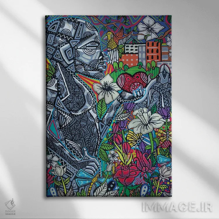 تابلو عشقی که پشت سر گذاشتی اثر آرون آلن - نمای روبهرو روی دیوار