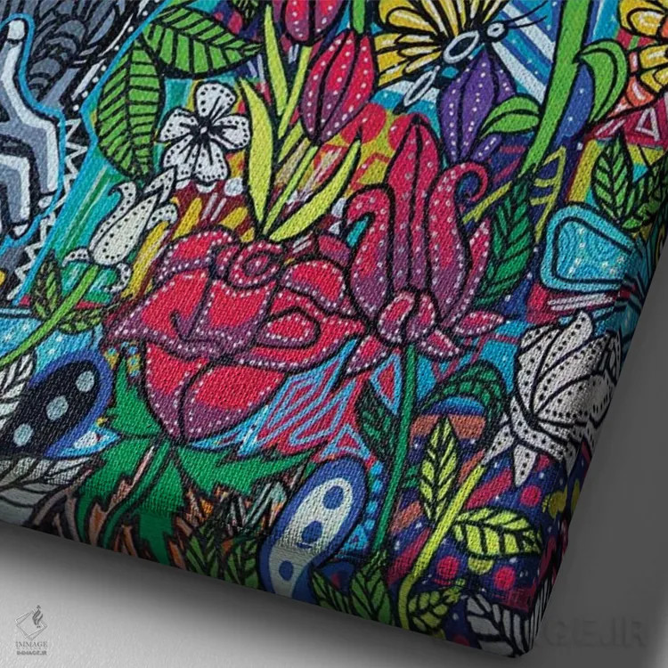 تابلو عشقی که پشت سر گذاشتی اثر آرون آلن - نمای نزدیک بافت بوم