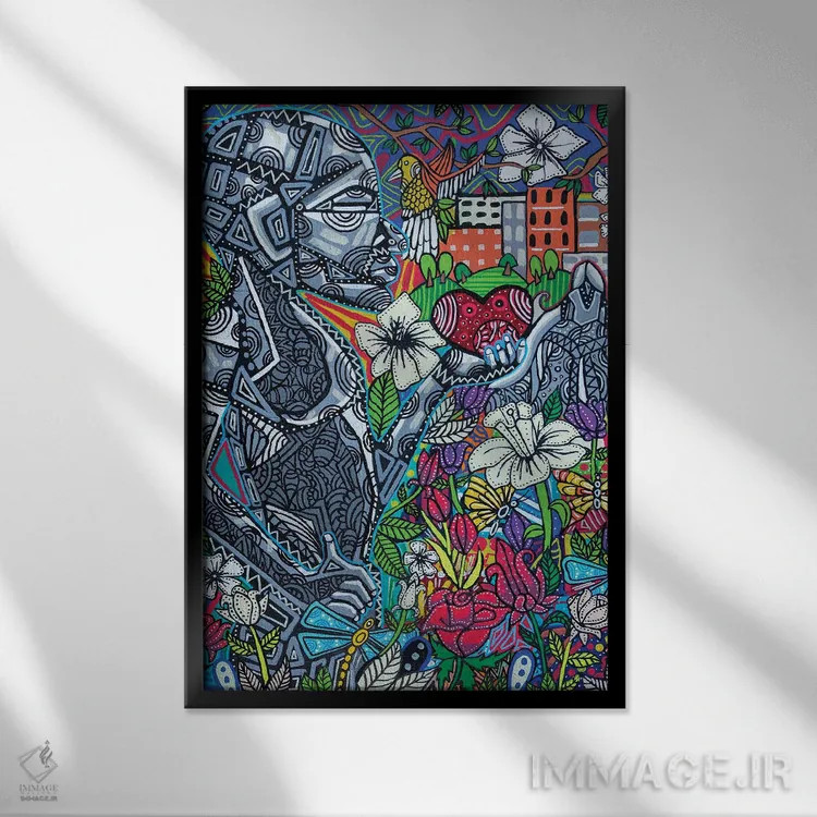 تابلو عشقی که پشت سر گذاشتی اثر آرون آلن - نمای قابدار مشکی