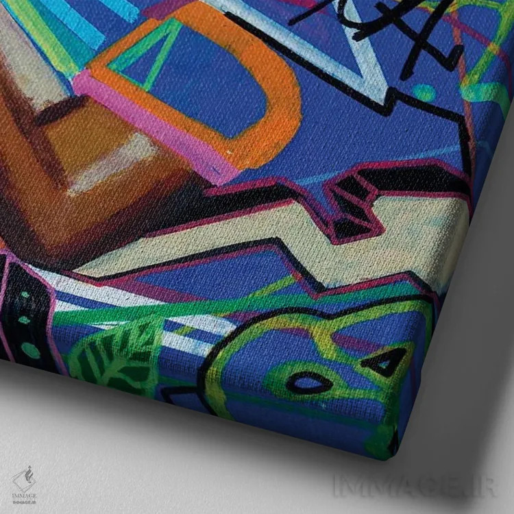 تابلو به خاطر عشق به شهر اثر آرون آلن - نمای نزدیک بافت بوم