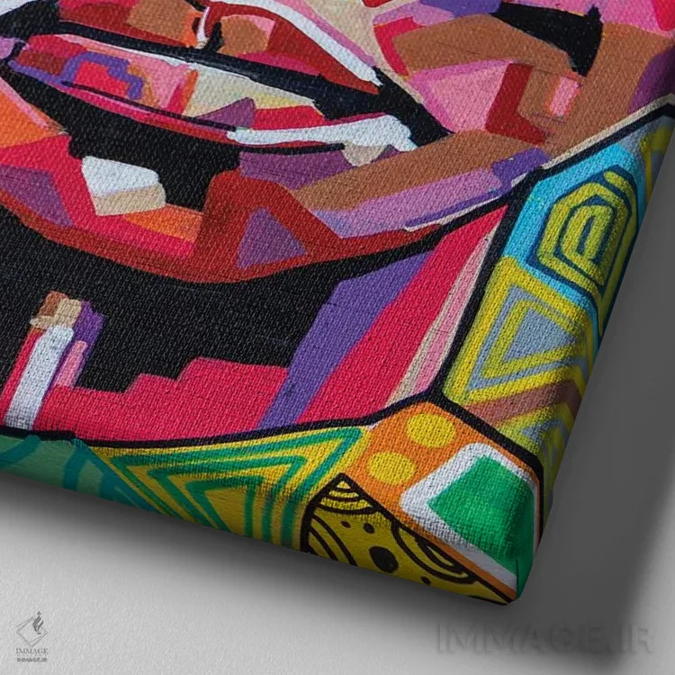 تابلو مایلها جلوتر اثر آرون آلن - نمای نزدیک بافت بوم